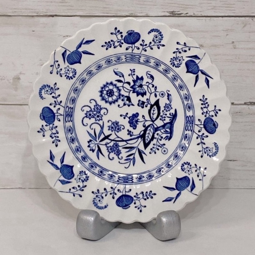 Vintage English Ironstone Blue Nordic Handmade Plate PRICE FIRM - Picture 2 of 3